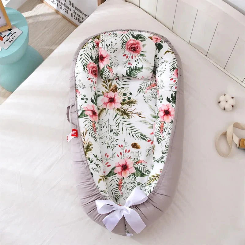 Berceau Bébé - NidPortableBébé™ - Fleurs - Doux comme bébé