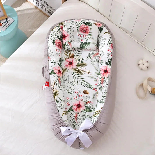Berceau Bébé - NidPortableBébé™ - Fleurs - Doux comme bébé