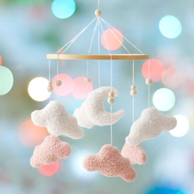 Mobile pour Bébé - WoodenCribBell™ - Nuages - Doux comme bébé