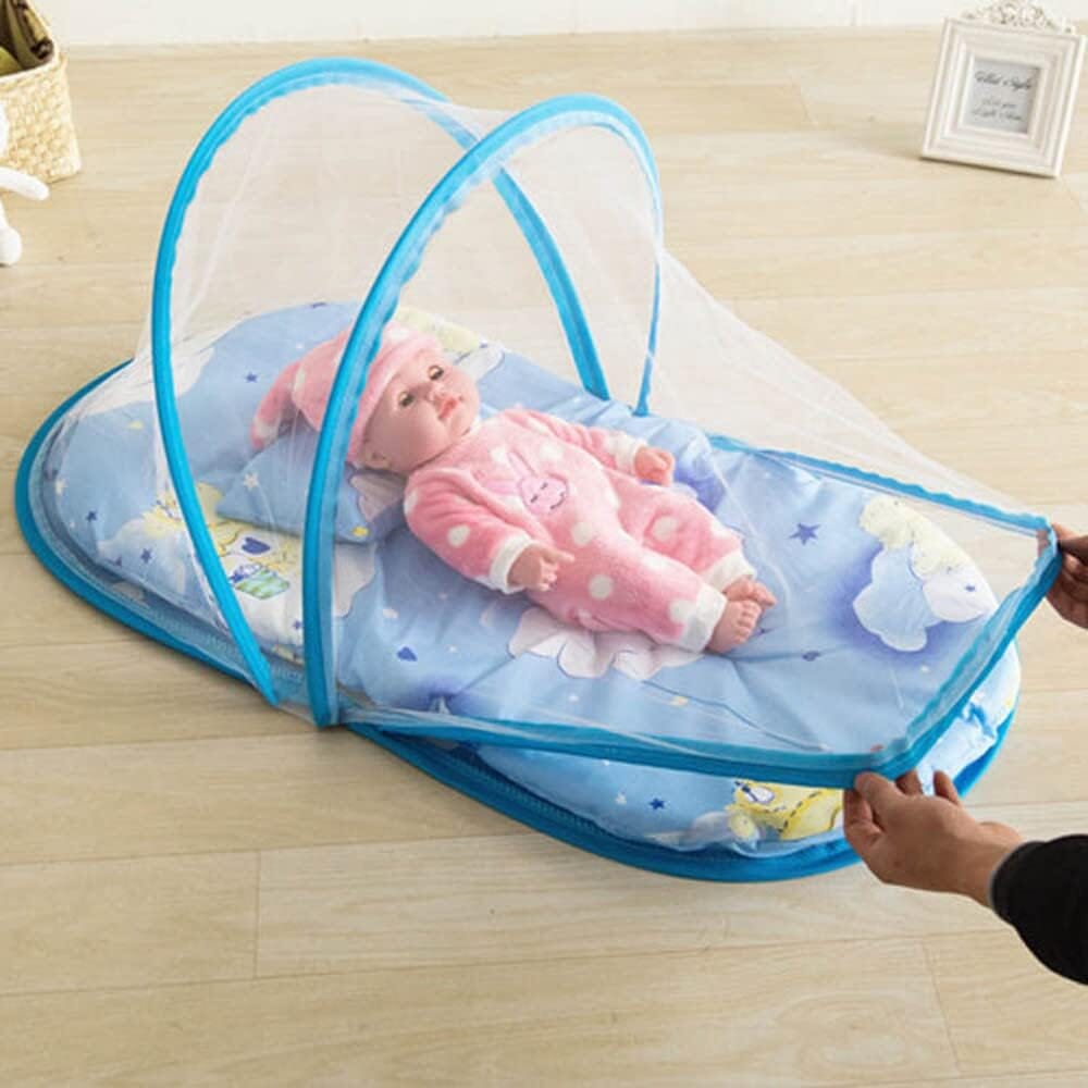 Moustiquaire Lit Bébé - SleepNest™ - Bleu - Doux comme bébé